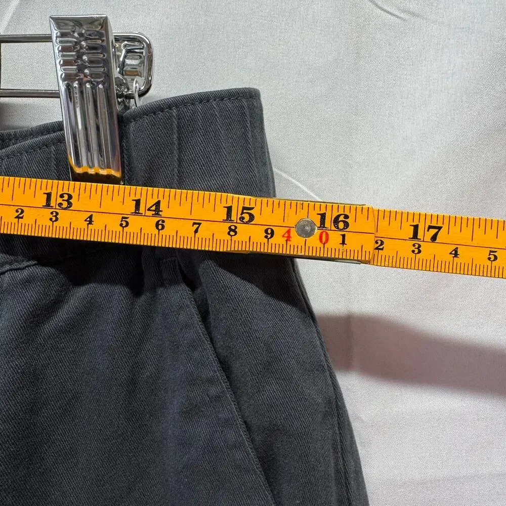 Cove USA Men's Chino Pants 32x34 Charcoal Gray Elastic Waist Slim Straight